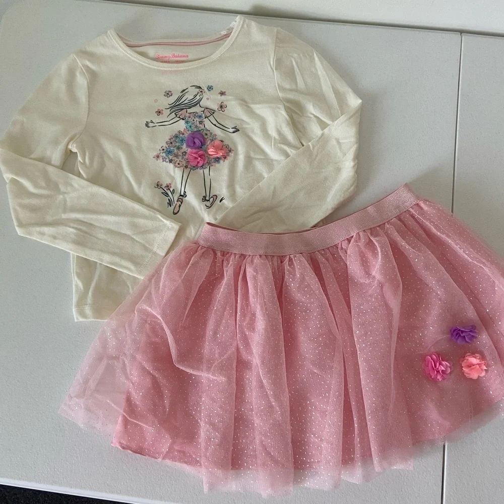 EUC | Tommy Bahama girl’s matching top & tutu skirt — medium